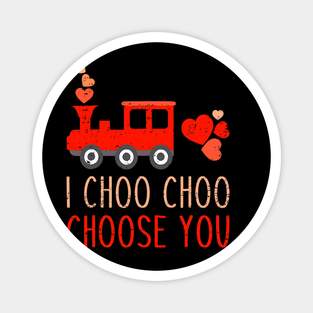 I Choo Choo Choose You Train Valentines Day Toddler Kids Magnet by Neldy